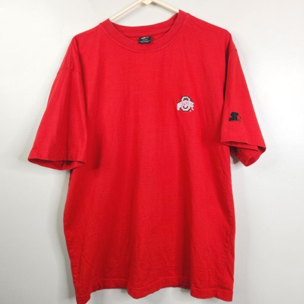 Starter Vintage Mens Ohio State University Embroidered Crewneck SS Tee Large